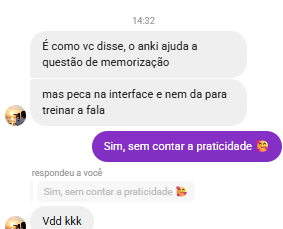 Depoimento de aluno